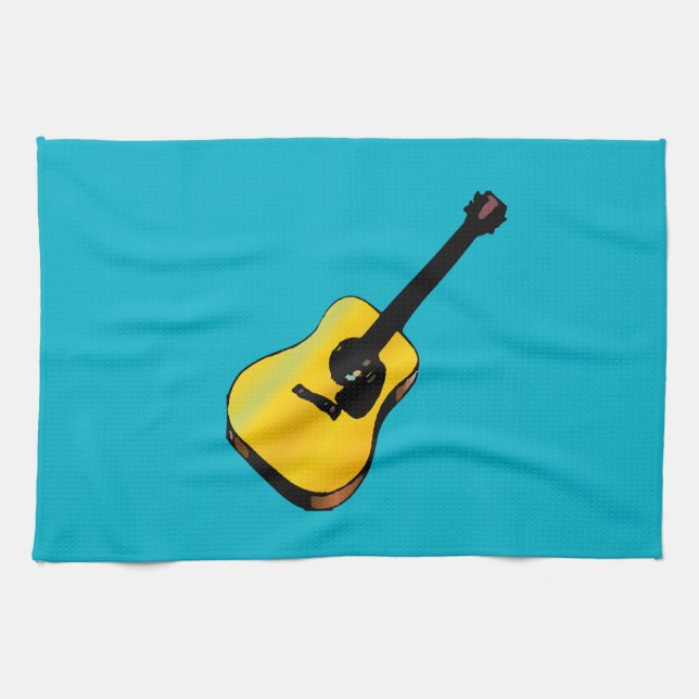 Pop Art Guitar Towel (Horizontal)