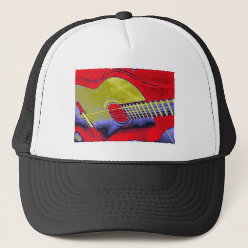 Pop Art Guitar Trucker Hat