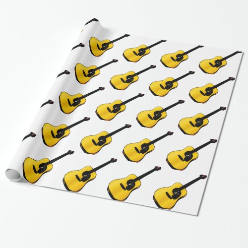 Pop Art Guitar Wrapping Paper