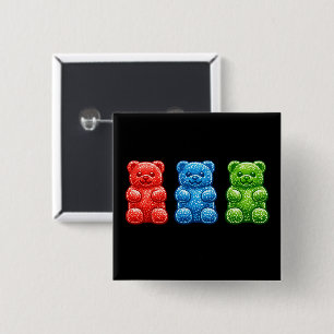 Pop Art Gummy Bears Button