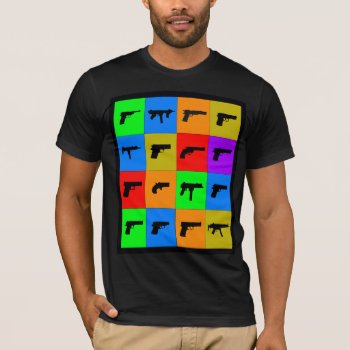Pop Art Guns T-shirt by pixelholic at Zazzle