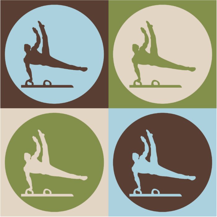 Pop Art Gymnastics Cut Outs