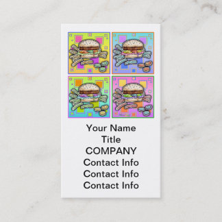 Pop Art HAMBURGER BUSINESS CARD