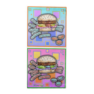 Pop Art HAMBURGER Cloth Napkin