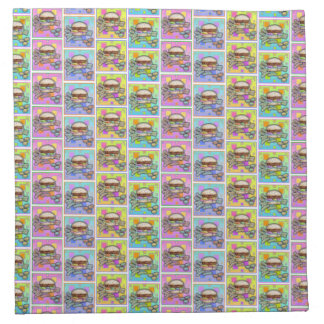 Pop Art HAMBURGER Dinner or Cocktail NAPKINS