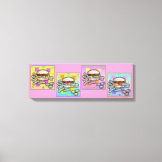 Pop Art HAMBURGER Gallery Wrapped Canvas Print