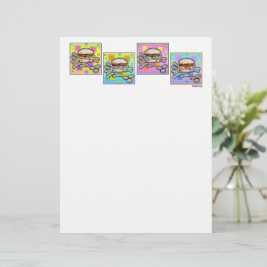 Pop Art HAMBURGER LETTERHEAD (Standing Front)