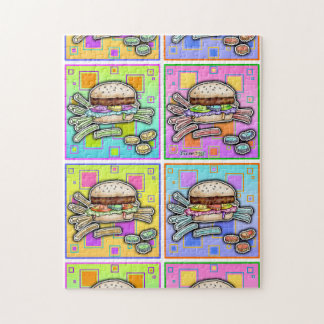 Pop Art HAMBURGER PUZZLE