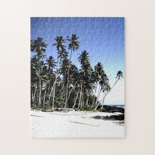 Pop Art Hawaii Island Travel Beach Palm Trees Jigsaw Puzzle