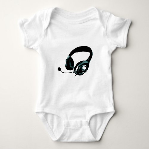 Pop Art Headphone Baby Bodysuit