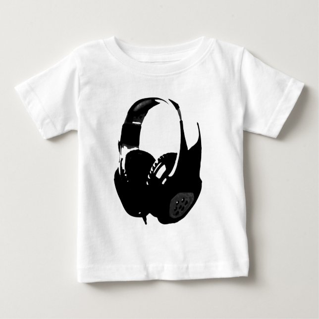 Pop Art Headphone Baby T-Shirt (Front)