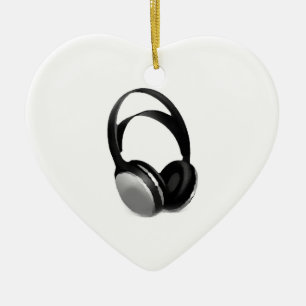 Pop Art Headphone Ceramic Ornament