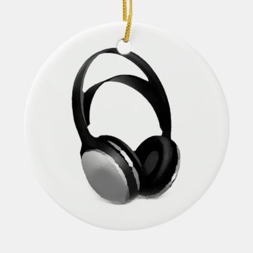 Pop Art Headphone Ceramic Ornament