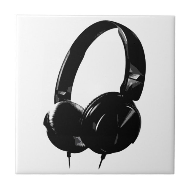 Pop Art Headphone Ceramic Tile (Front)