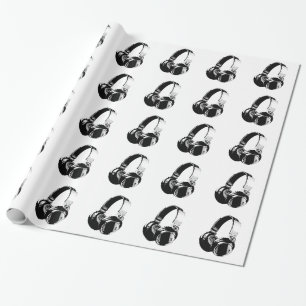 Pop Art Headphone Christmas Wrapping Paper