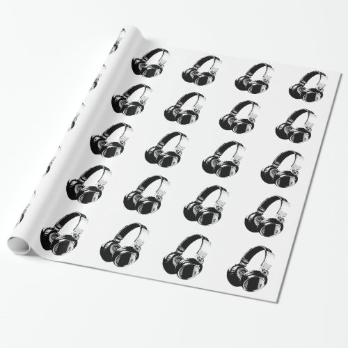 Pop Art Headphone Christmas Wrapping Paper