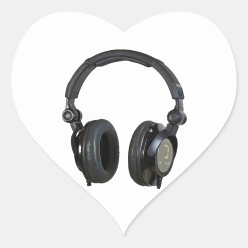 Pop Art Headphone Heart Sticker