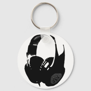 Pop Art Headphone Keychain