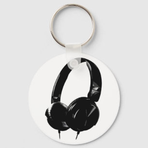 Pop Art Headphone Keychain