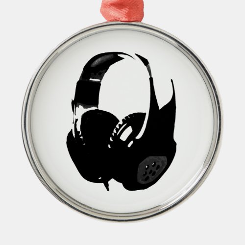 Pop Art Headphone Metal Ornament