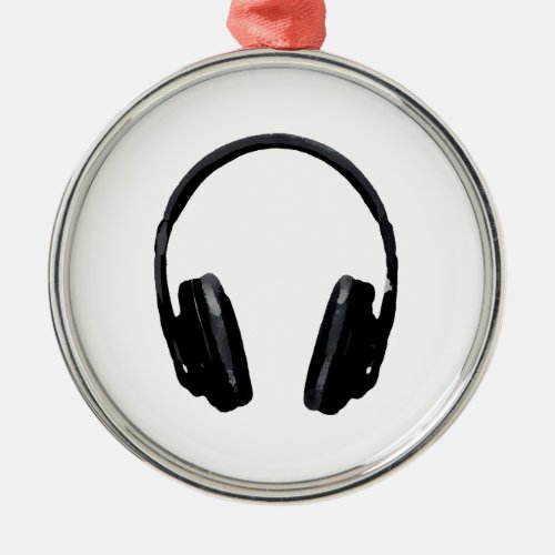 Pop Art Headphone Metal Ornament