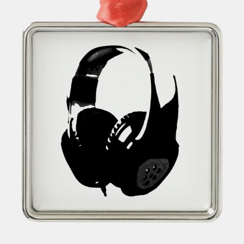Pop Art Headphone Metal Ornament