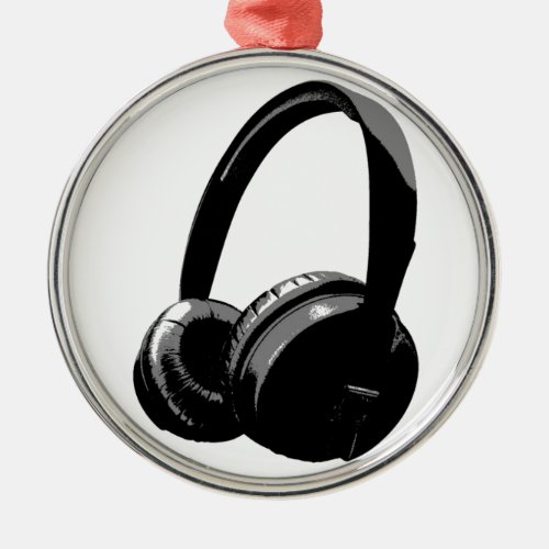 Pop Art Headphone Metal Ornament