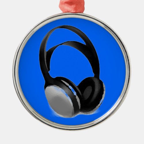 Pop Art Headphone Metal Ornament