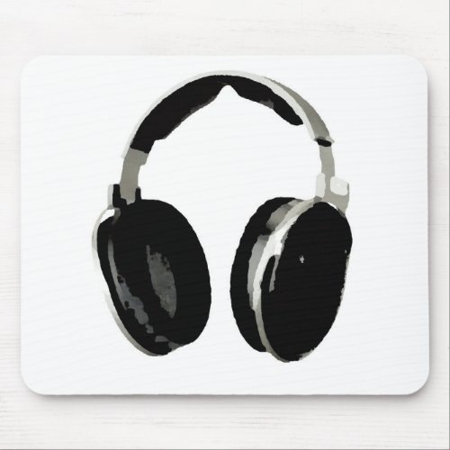 Pop Art Headphone Mouse Pad