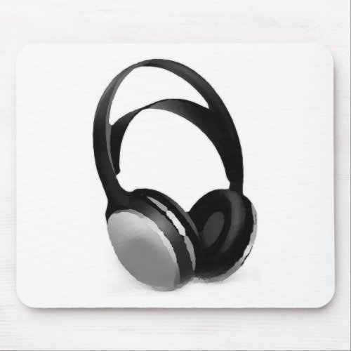 Pop Art Headphone Mouse Pad