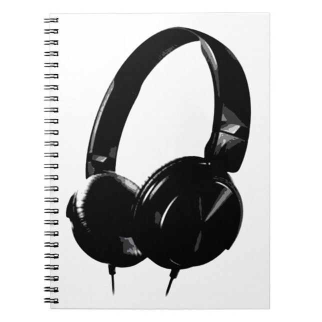 Pop Art Headphone Notebook (Front)
