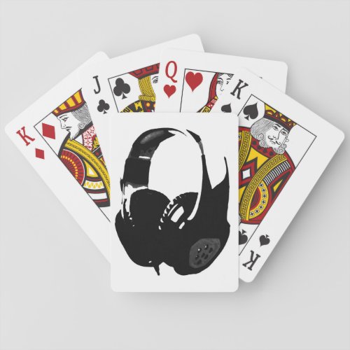 Pop Art Headphone Playing Cards