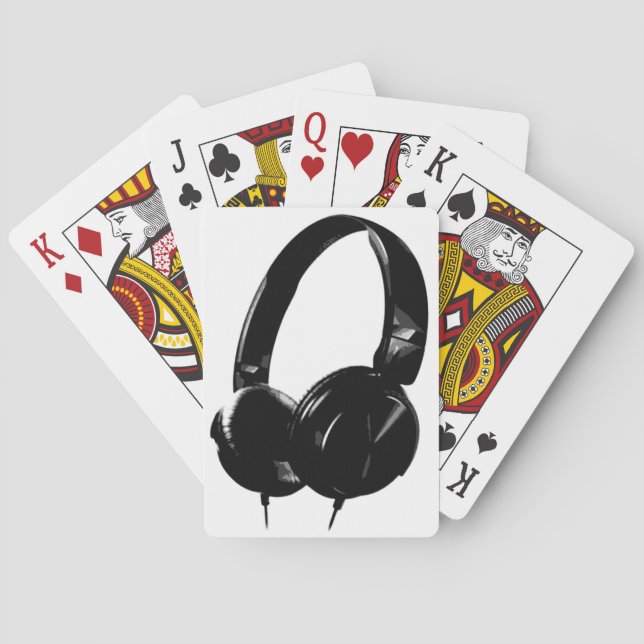 Pop Art Headphone Poker Cards (Back)