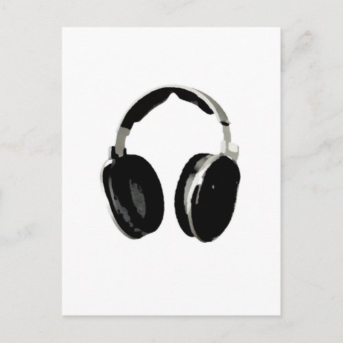 Pop Art Headphone Postcard