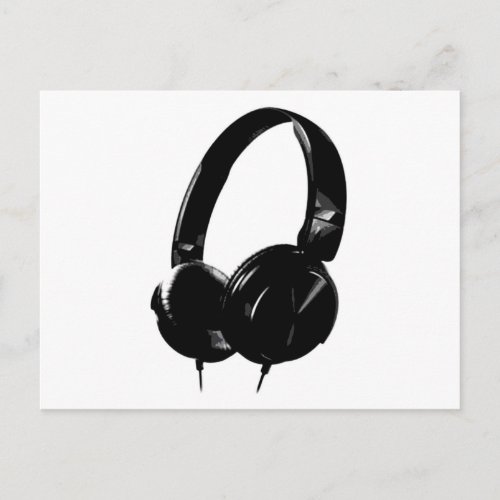 Pop Art Headphone Postcard