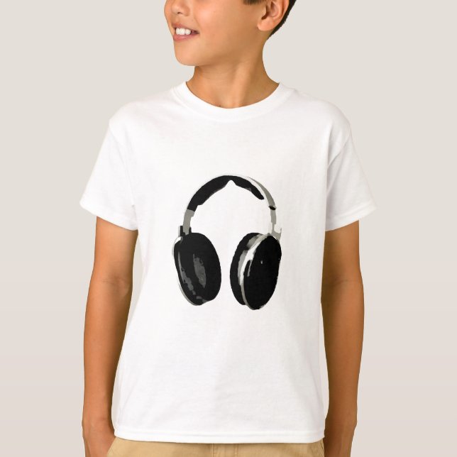 Pop Art Headphone T-Shirt (Front)