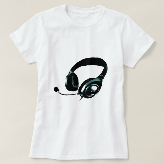 Pop Art Headphone T-Shirt (Design Front)