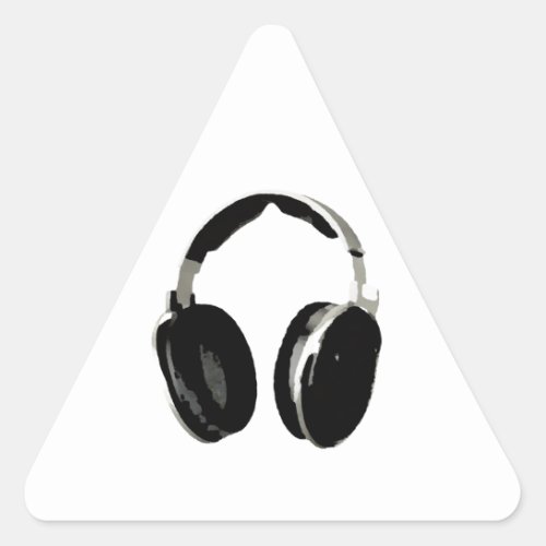 Pop Art Headphone Triangle Sticker