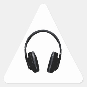 Pop Art Headphone Triangle Sticker