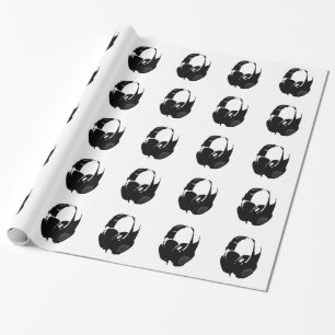 Pop Art Headphone Wrapping Paper