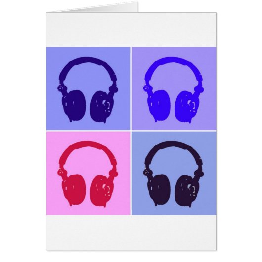 Pop Art Headphones Cards (Front)
