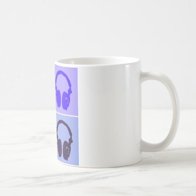 Pop Art Headphones Coffee Mug (Right)