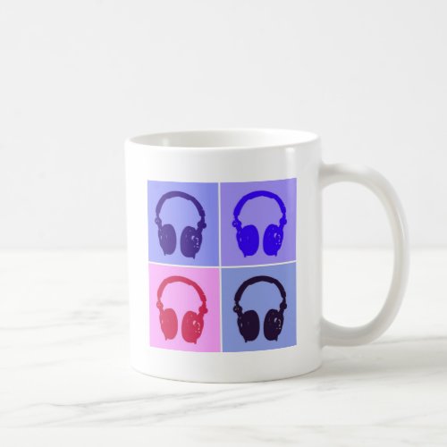 Pop Art Headphones Coffee Mug