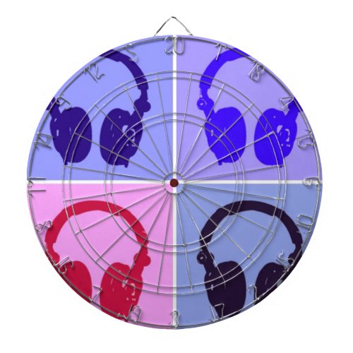 Pop Art Headphones Dart Board