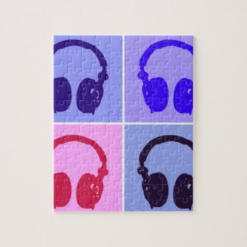 Pop Art Headphones Jigsaw Puzzle