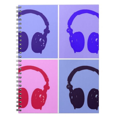 Pop Art Headphones Notebook