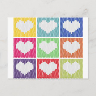 Pop art heart ornament postcard