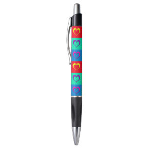 Pop art hearts pen