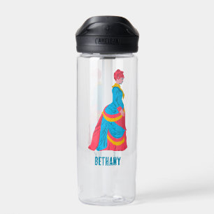 Pop Art Historical Woman in Bustle Dress Custom Water Bottle