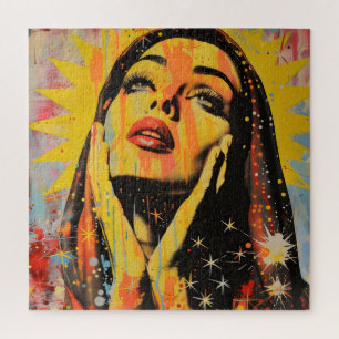 Pop Art Holy Mary Jigsaw Puzzle